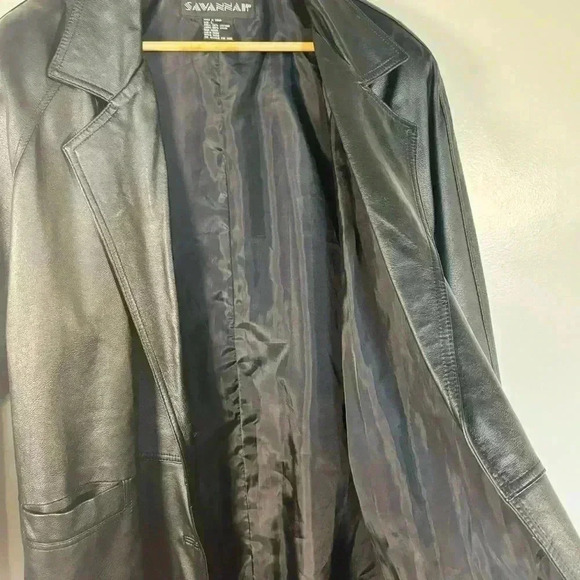 Savannah Women’s Leather Jacket Black color Size L midi length - Picture 11 of 11